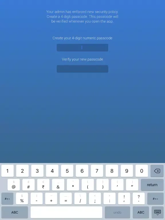 Tangkapan layar myWipro Mobile iPad