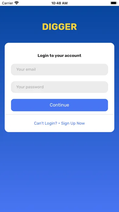 ภาพหน้าจอของ DiggerApp