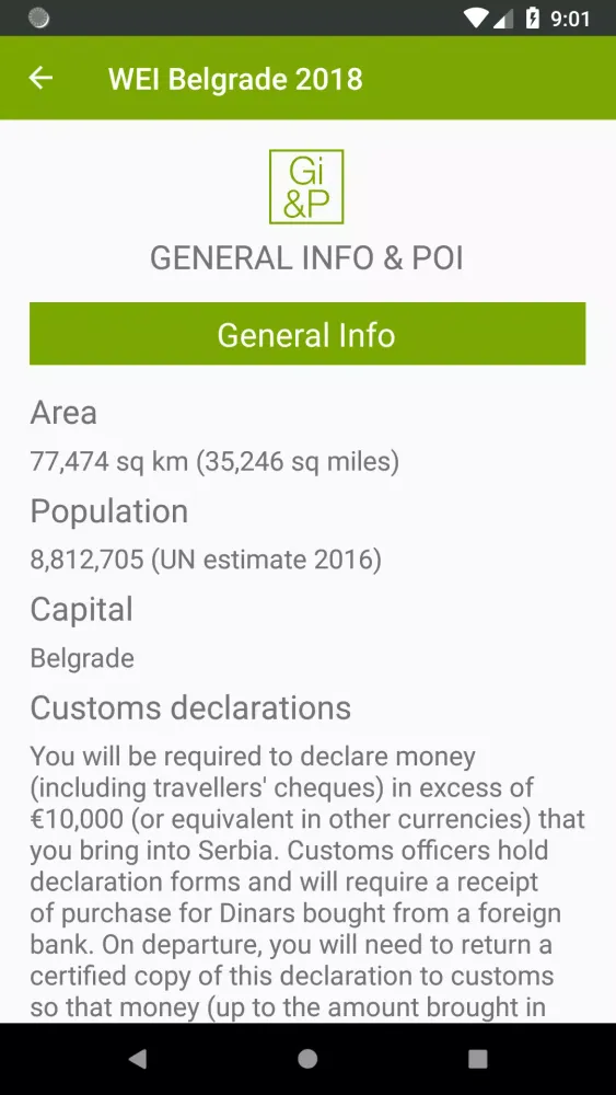 Screenshot di WEI Belgrade 2018