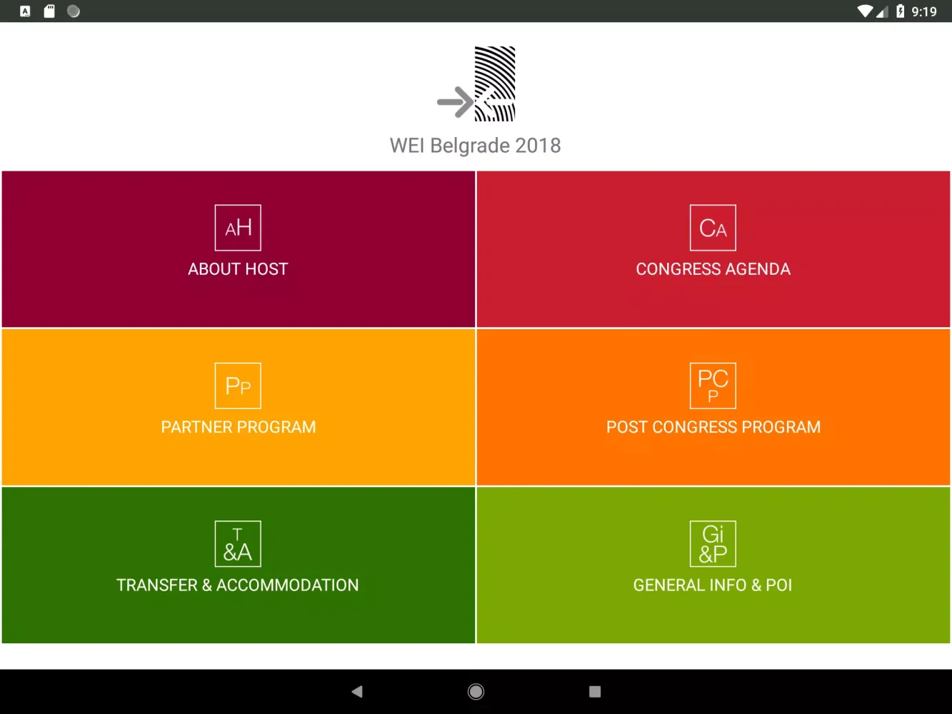 Screenshot di WEI Belgrade 2018