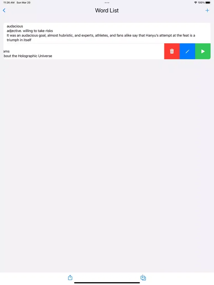 ภาพหน้าจอของ Word Smart Catcher iPad 