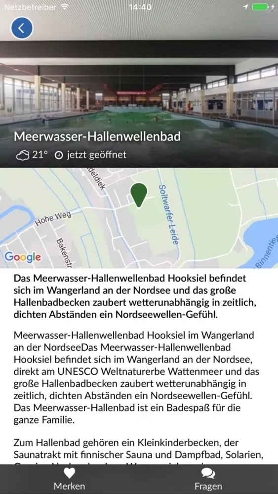 Zrzuty ekranu Mein Wangerland an der Nordsee