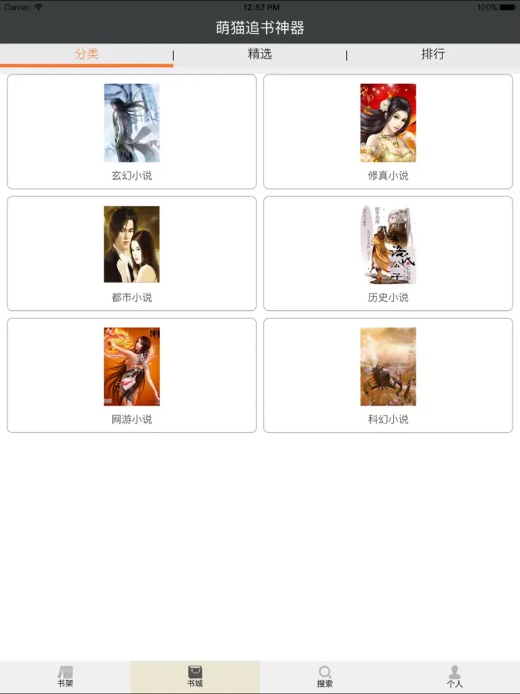 Capturas de tela do 风华阅读 iPad 