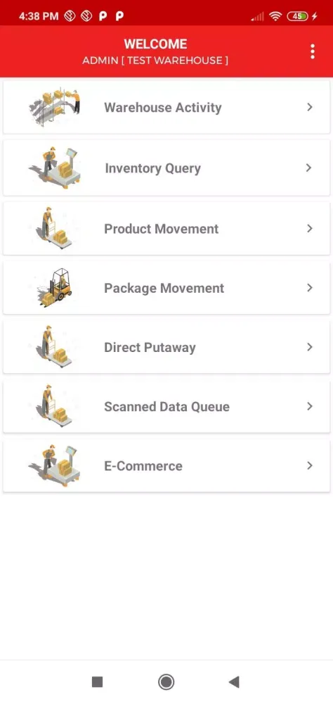 Ảnh chụp màn hình của SCMProFit WMS B2C