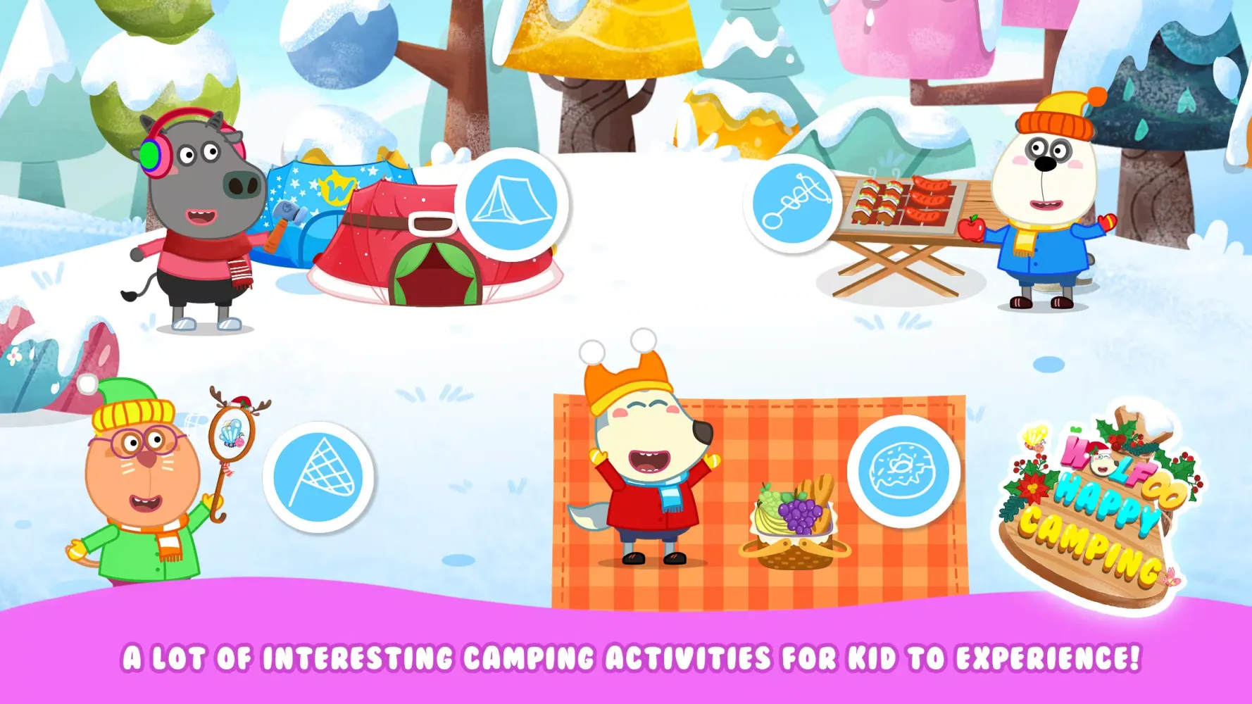 Wolfoo Happy Christmas Camping Screenshots