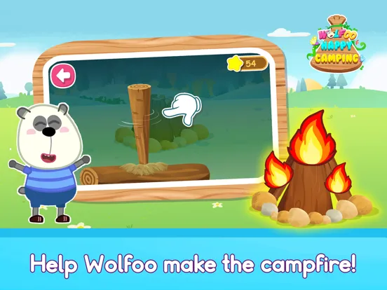 Скриншоты Wolfoo Happy Camping Trip iPad 