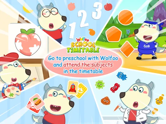 Ảnh chụp màn hình của Wolfoo Study: School Timetable iPad 