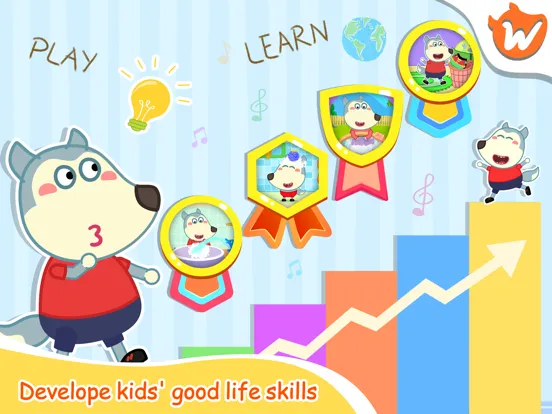 تصاویر Wolfoo Good Habit Healthy Life iPad 
