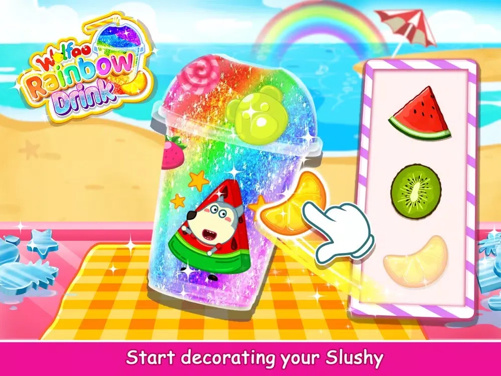 Wolfoo Make Rainbow Slushy iPad  سکرین شاٹس