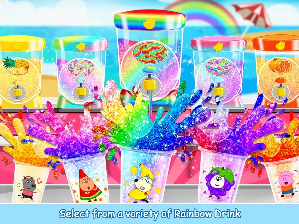 Wolfoo Make Rainbow Slushy iPad  سکرین شاٹس