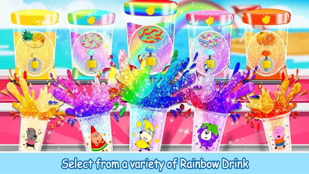 Wolfoo Make Rainbow Slushy سکرین شاٹس