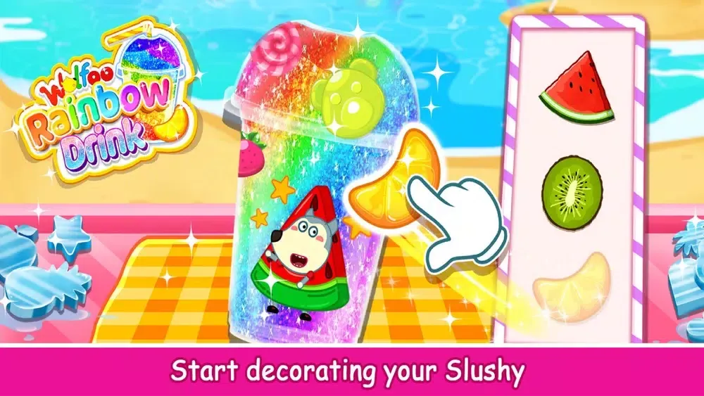 Wolfoo Make Rainbow Slushy سکرین شاٹس