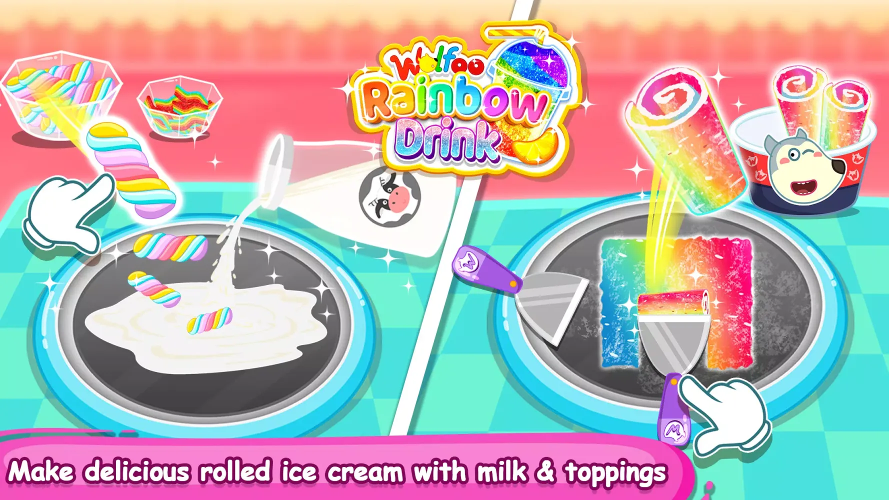 Screenshot di Wolfoo Makes Rainbow Slushy