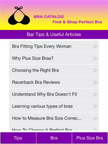 Bra Catalog - Find Your Beautiful Bra - Perfect Fitting Bra for lady iPad  Screenshots