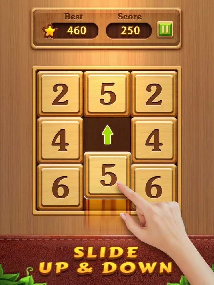 Wood Number: Slide Merge Block iPad 应用截图