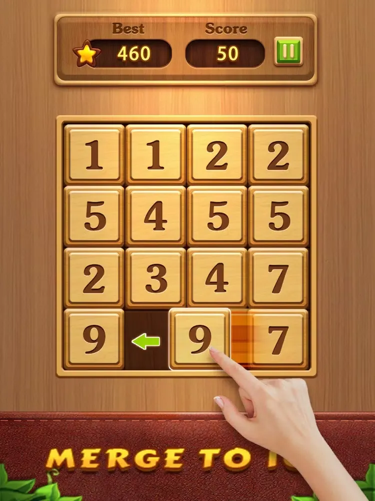 Wood Number: Slide Merge Block iPad 应用截图