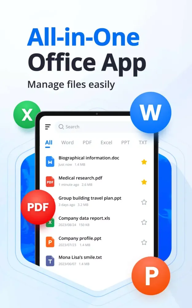 Capturas de tela do Docx Reader - Office Viewer