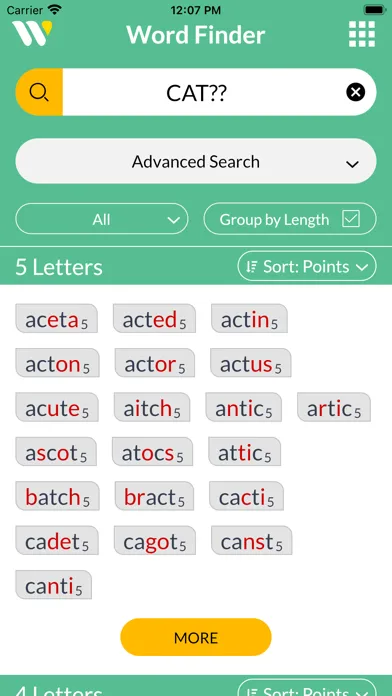 Скриншоты Wordfinder by WordTips