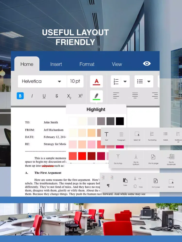 Screenshot di Quick Word Office - Word Processor Suite iPad 