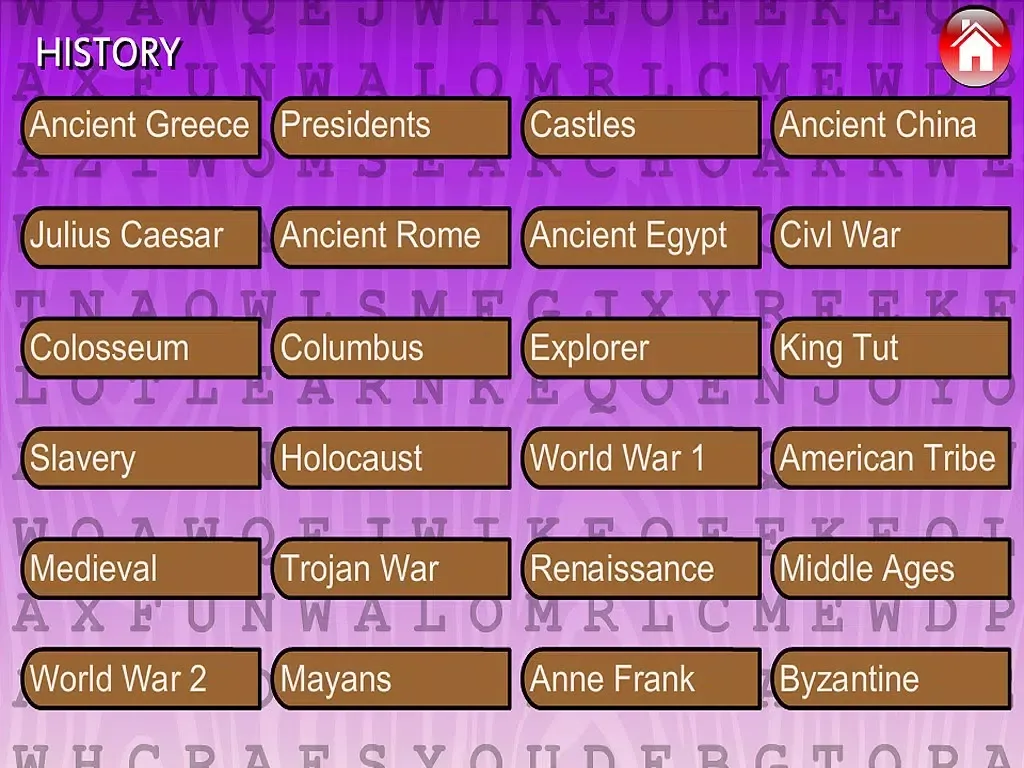 Capturas de tela do Word Search Humanities (Geography, History, Religion) iPad 