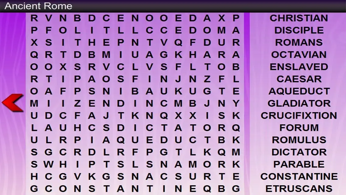 Capturas de tela do Word Search Humanities (Geography, History, Religion)