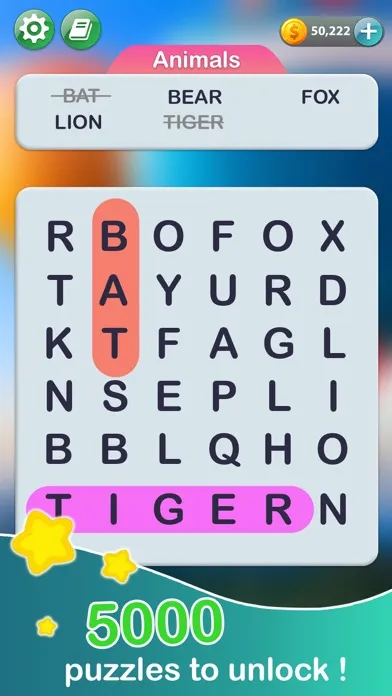 Capturas de tela do Word Search Puzzle-Word Hidden