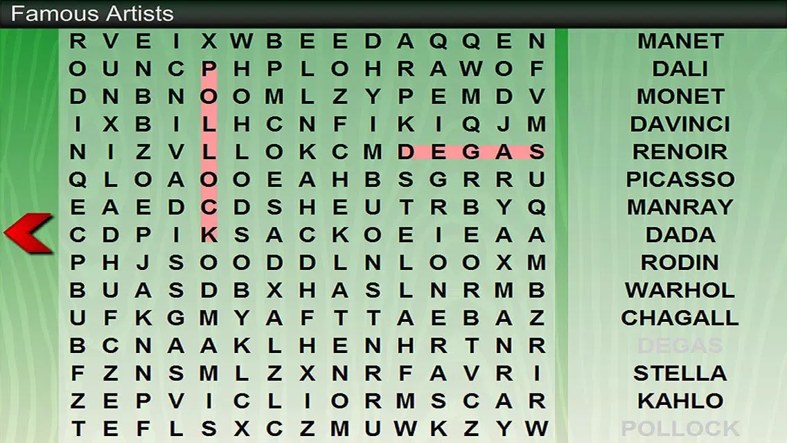 Capturas de pantalla de Word Search Game (The Arts)