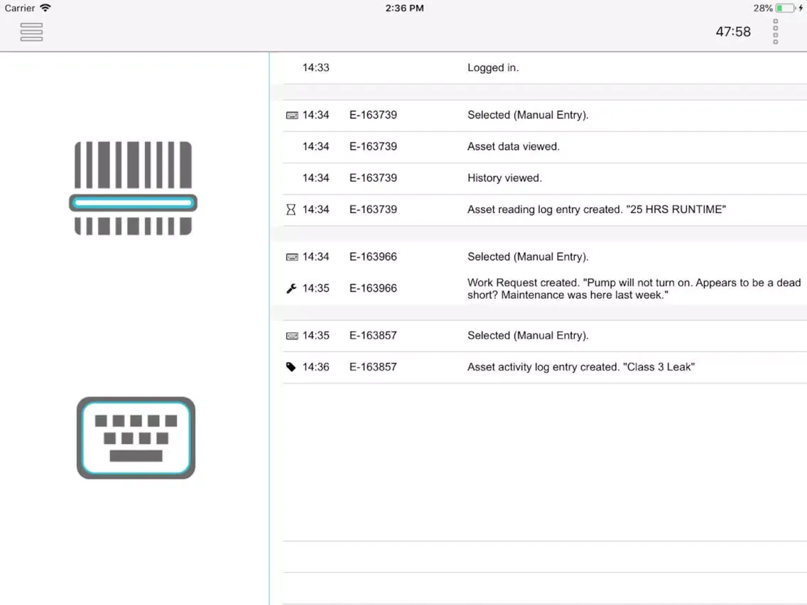 InField Mobile - Operator iPad 应用截图
