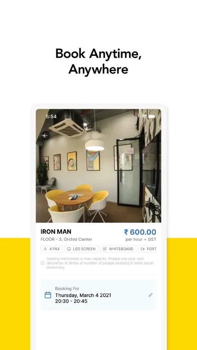 Ảnh chụp màn hình của OYO Workspaces