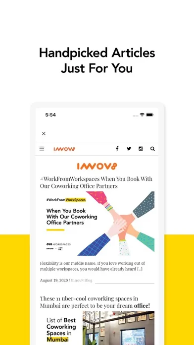 Ảnh chụp màn hình của OYO Workspaces