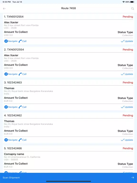 Zrzuty ekranu Waybill.work iPad 