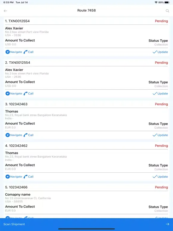 Waybill.work iPad  スクリーンショット