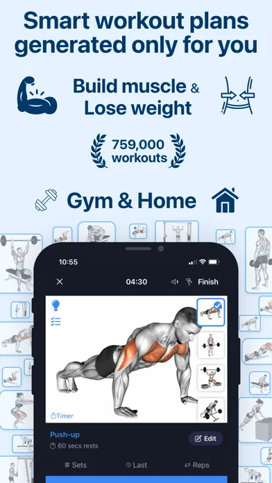 Zrzuty ekranu Workout AI: Gym & Home Planner