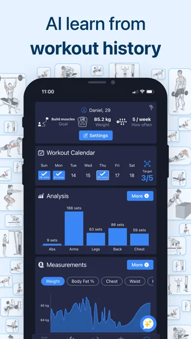 Zrzuty ekranu Workout AI: Gym & Home Planner