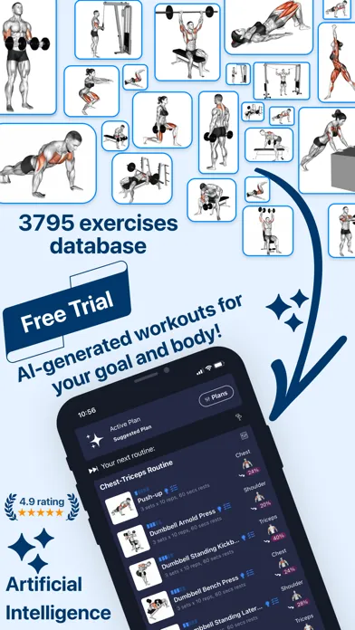 Zrzuty ekranu Workout AI: Gym & Home Planner