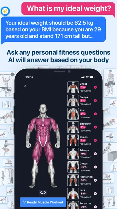 Zrzuty ekranu Workout AI: Gym & Home Planner