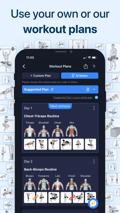 Zrzuty ekranu Workout AI: Gym & Home Planner