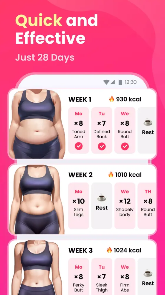 Captures d'écran de Easyfit: Easy Fitness App