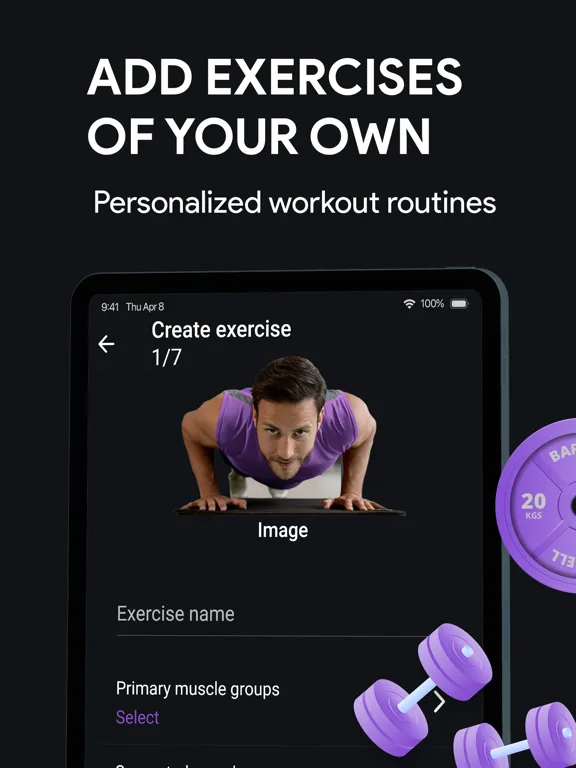 Workout Tracker & Gym Routine iPad  スクリーンショット