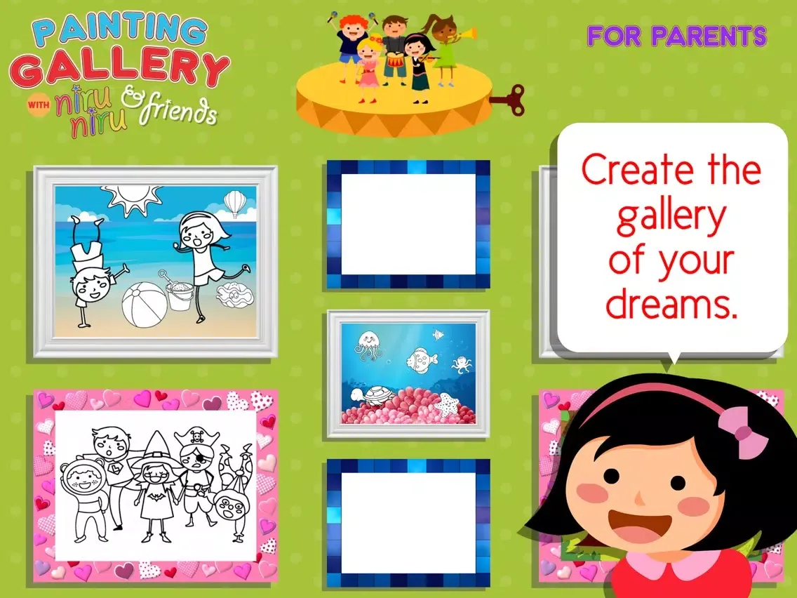 Ảnh chụp màn hình của Painting Gallery with Niru Niru & Friends iPad 