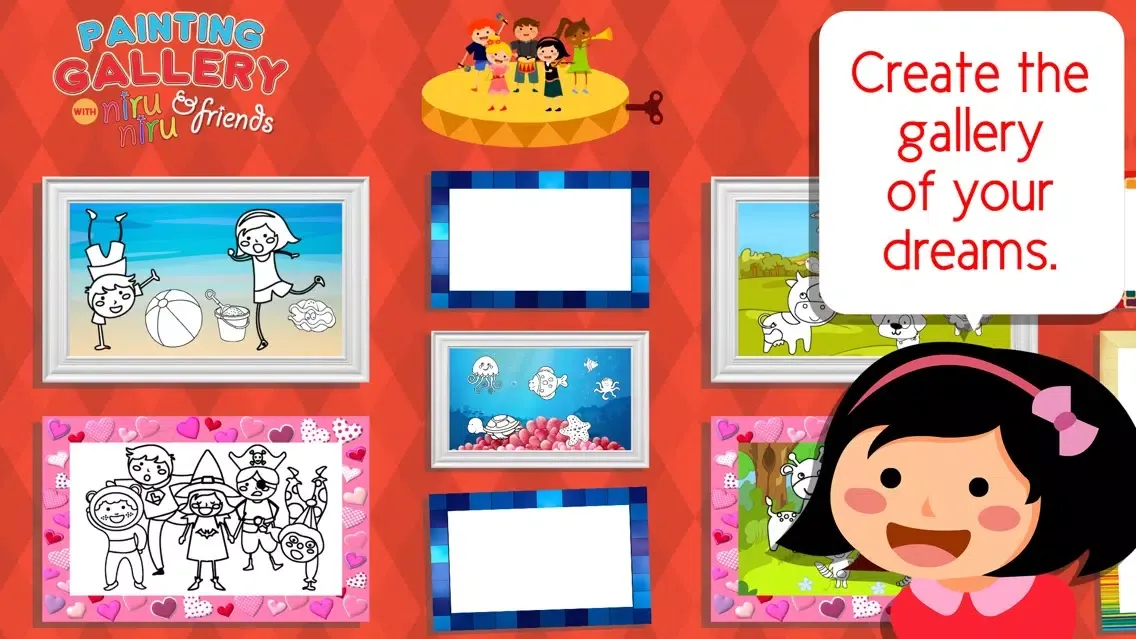 Ảnh chụp màn hình của Painting Gallery with Niru Niru & Friends