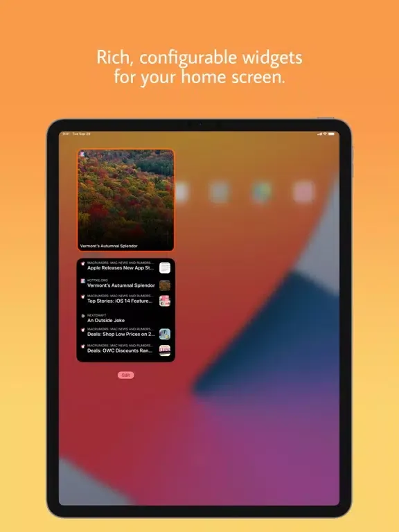 The Unreader: a Feedbin Client iPad 应用截图