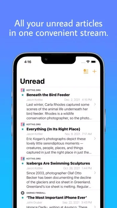The Unreader: a Feedbin Client应用截图