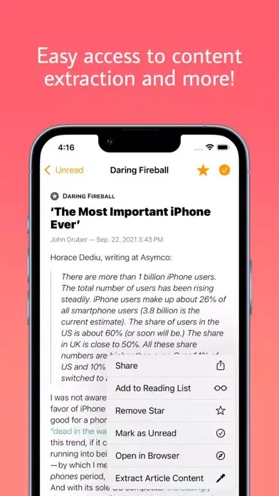 The Unreader: a Feedbin Client应用截图