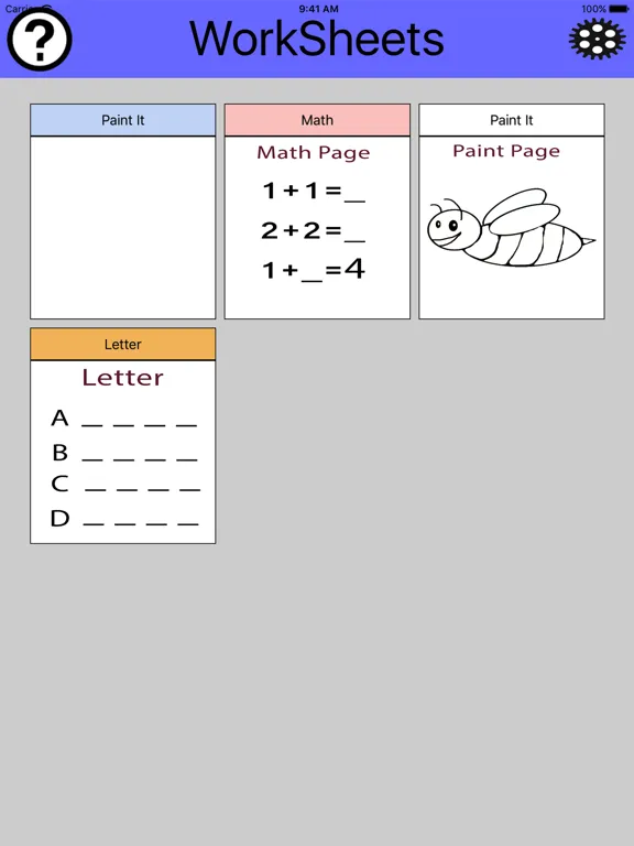 Worksheets iPad  スクリーンショット