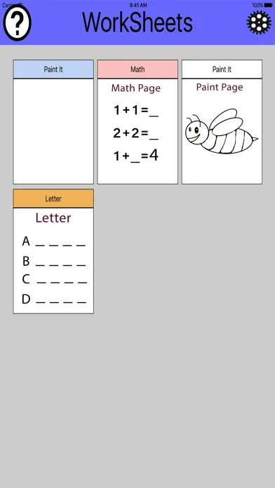 Worksheets スクリーンショット