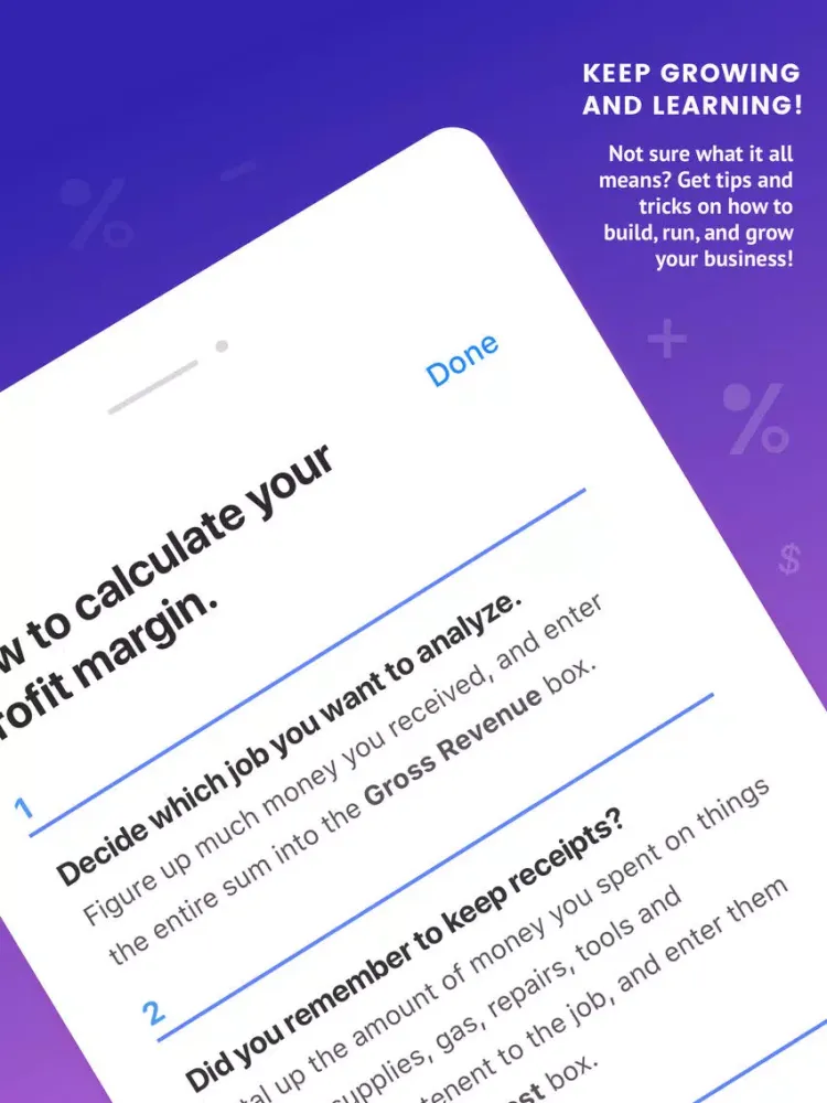 Profit Margin Calculator iPad  Screenshots