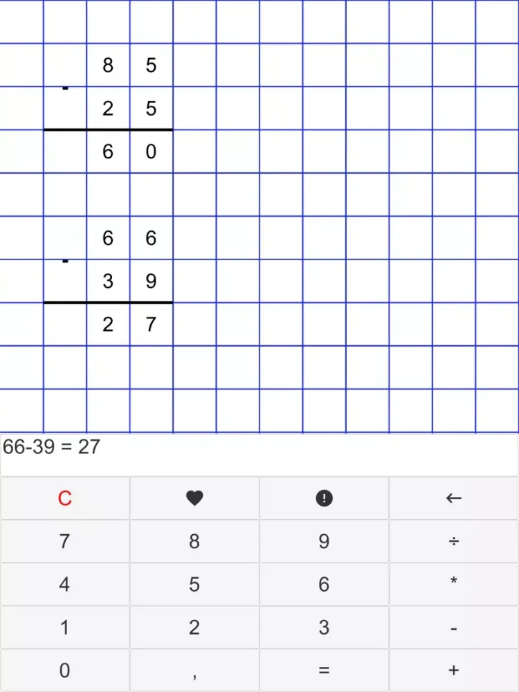 Long Division Calc iPad  스크린샷