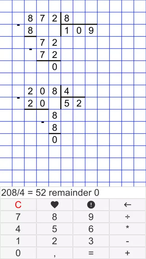 Long Division Calc 스크린샷