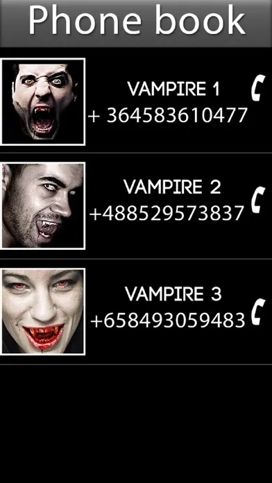 Captures d'écran de Fake Call Vampire Prank